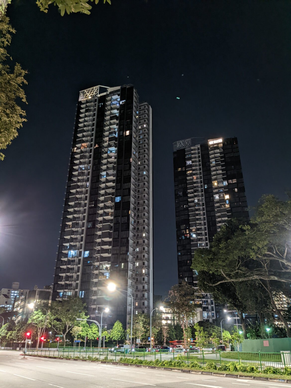 night shot of a building taken with google pixel 6a